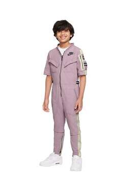 NIKE Sportswear KP Kids Union Suit Youth sz M Medium / Plum Fog / Lime Ice